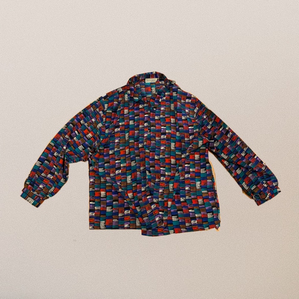 vintage 80s funky blouse